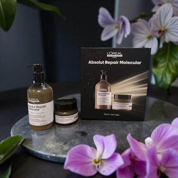L'Oreal Professionnel Absolut Repair Molecular Holiday Kit Shampoo  Mask - Picture 1 of 5